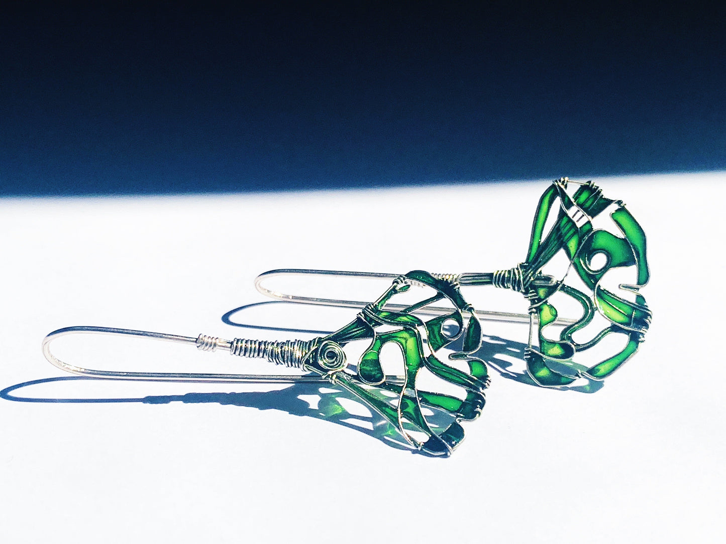 Ginkgo Silver Earrings
