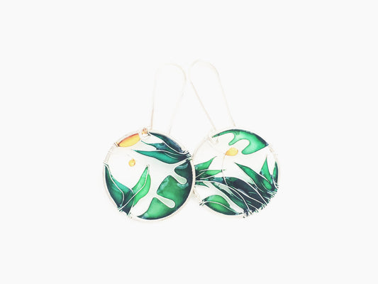 In The Garden Silver Earrings