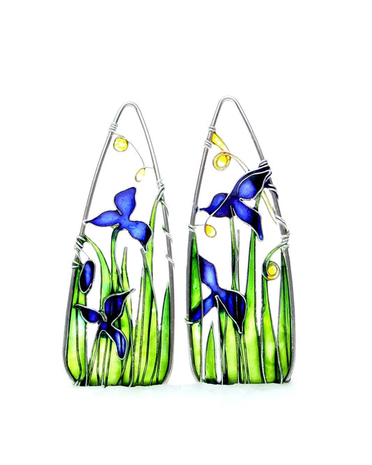 Iris Silver Earrings