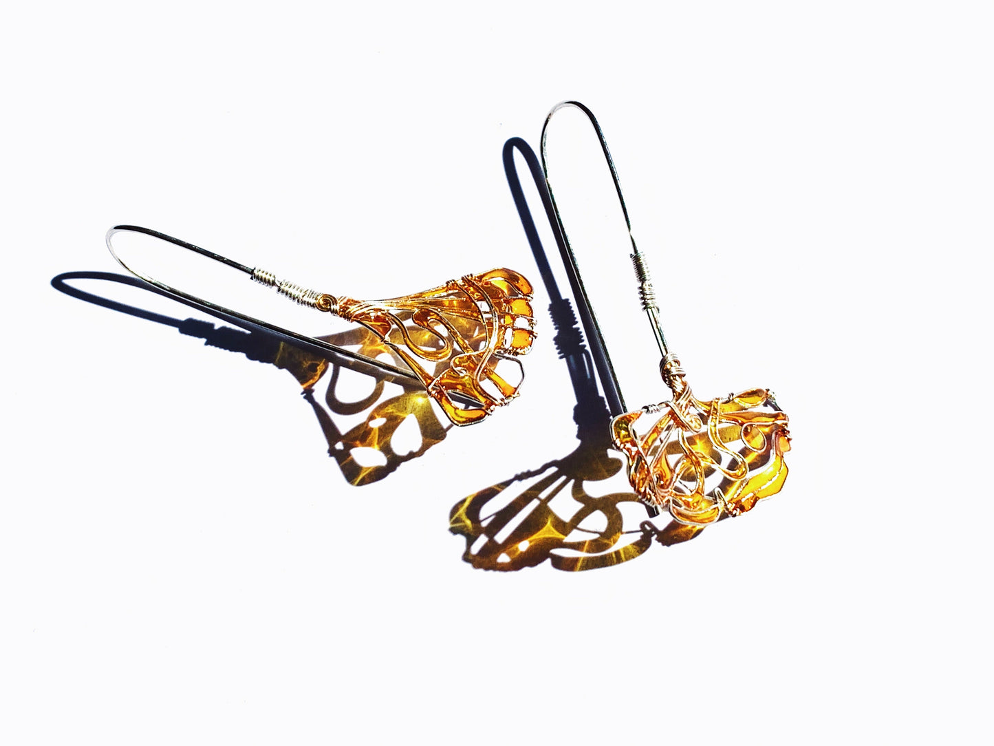 Ginkgo Silver Earrings