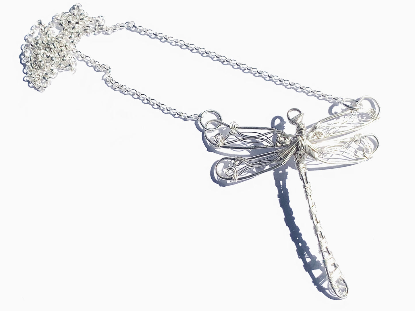 Dragonfly Silver Necklace