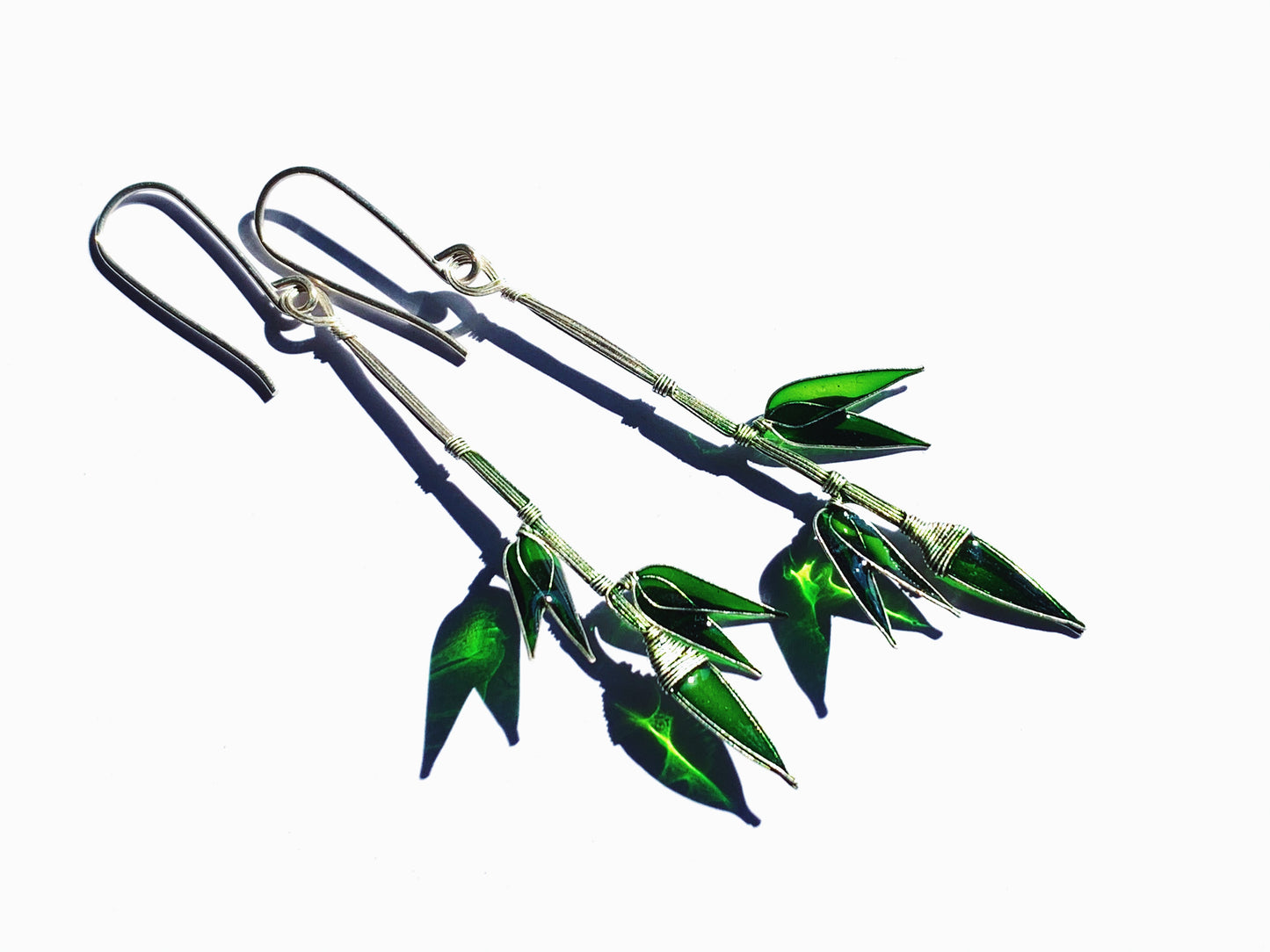 Silver Bamboo Earrings