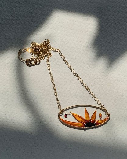 Gold Sunflower Necklace