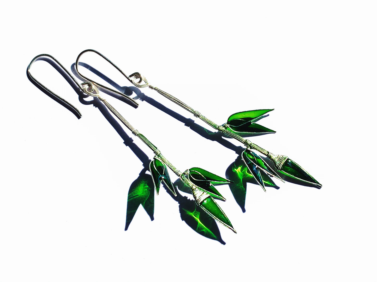 Silver Bamboo Earrings