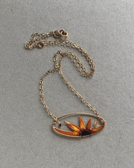 Gold Sunflower Necklace